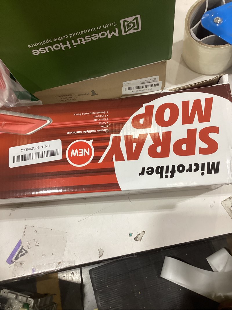 Condition photo showing New/Like New for Spray Wet Mops for Hardwood Floor Cleaning: EXEGO Microfiber Dry Dust with 3 Washable Pads for Swiffer PowerMop - Flat Floor Mops with Sprayer for Wood Laminate Ceramic Tiles Red