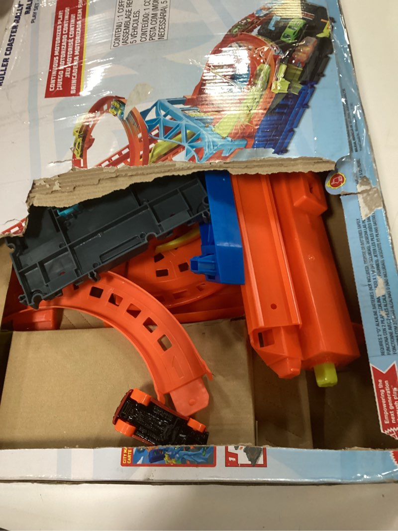 Condition photo showing As Is for Hot Wheels - City Roller Coaster Rally Track Set