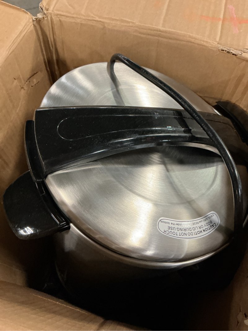 Condition photo showing As Is for ostba 1500w commercial coffee urn 100 cup / 15l large percolator coffee pot, 304 stainless steel double-wall hot water dispenser electric coffee maker fast brewing for catering, parties & events 100 cups