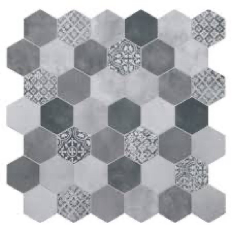 (10pc) 12 W x 12 L Engineered Stone Peel And Stick Mosaic Tile