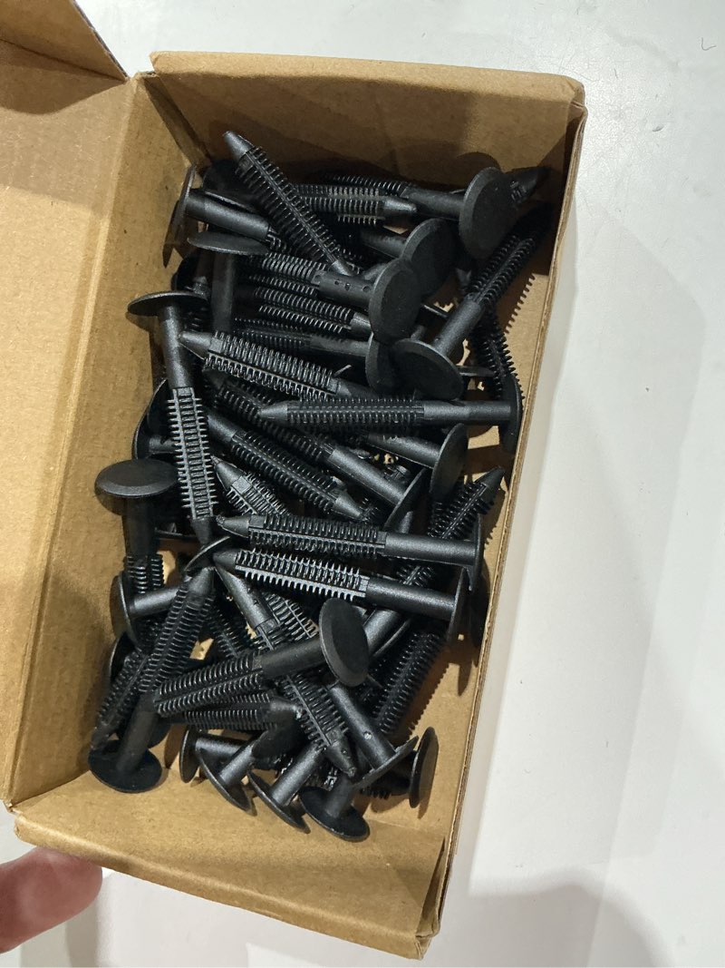 Condition photo showing Good Condition for taodan 50pcs nylon rivet press-on blind rivet 2 in/5.08 cm vinyl shutter fastener window panel window panel nail locking pin black