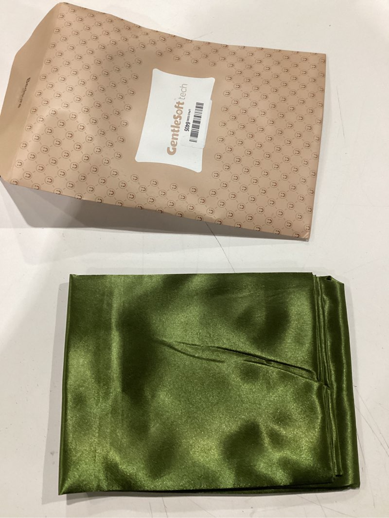 Condition photo showing New/Like New for bedsure satin pillowcase for hair and skin queen - moss silky pillowcase 2 pack with envelope closure, similar to silk pillow cases, olive green decor gifts for women men, 20x30 inches, 2pcs queen (20" x 30") 22 - moss 2