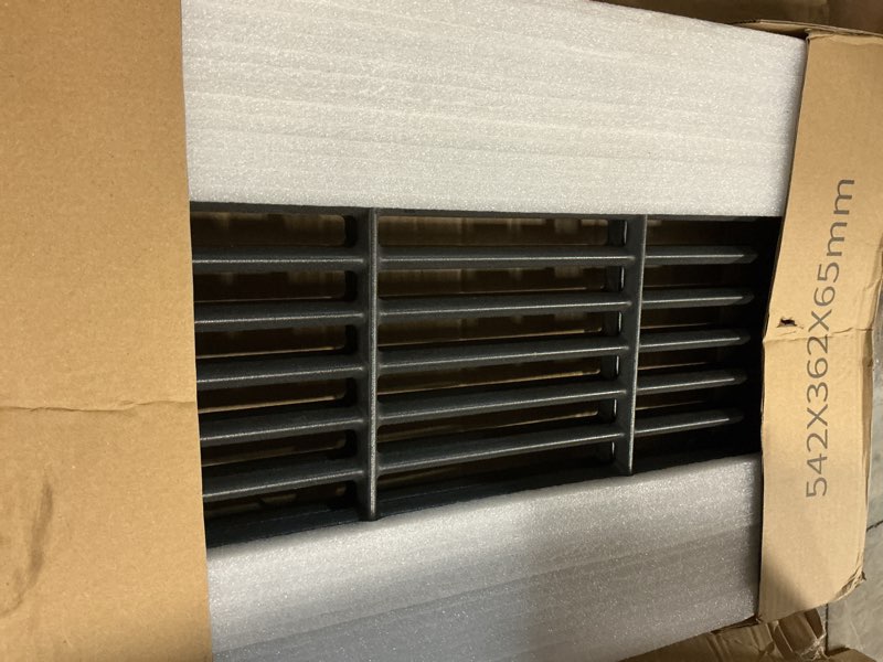Condition photo showing Good Condition for leship 19.5 inch cooking grates replace for weber 7524, 7528, weber genesis 300 series genesis e310 e320 e330 s310 s320 s330 ep310 ep320 ep330 grills, cast iron grill grates (19.5" x 12.9" each) 19.5" x 12.9" for genesis 300 serise