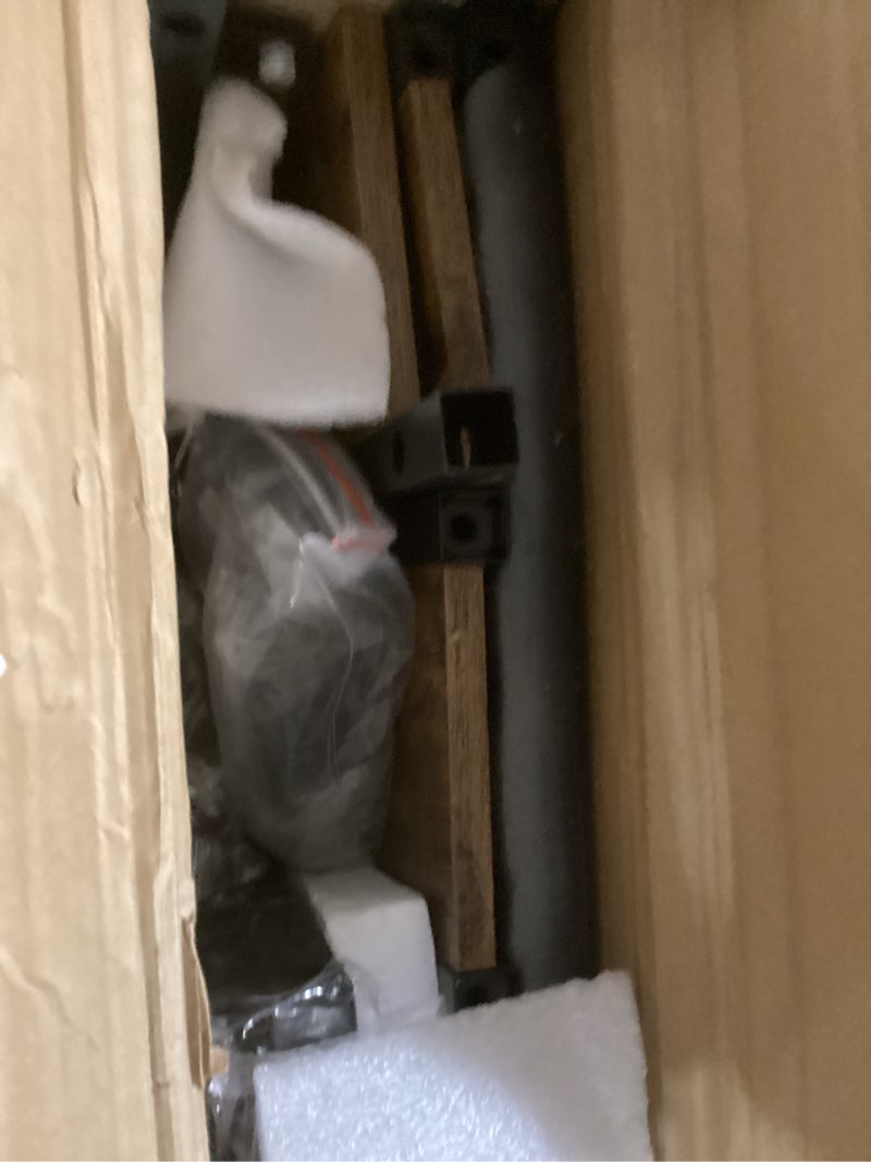 Condition photo showing Good Condition for OLEVS Full Bed Frame with Headboard, Metal Platform Bed Full Size with 2-Tier Storage, LED Light & Charging Station Type C, No Box Spring Needed