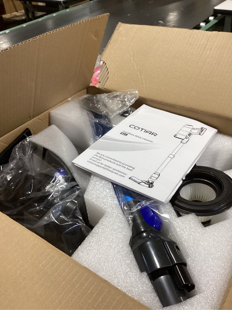 Condition photo showing New/Like New for COTIAR Cordless Vacuum Cleaner, 500W Vacuum Cleaners for Home Pet Hair, 60Mins Cordless Stick Vacuum