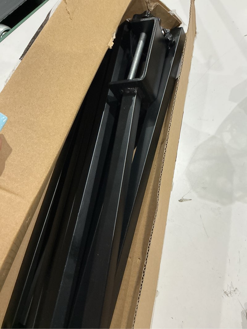 Condition photo showing Good Condition for putros over the table rod stand with clamps black 13"-42'' tall 29"-98" length adjustable metal table arch hanging rod stand for party wedding anniversary christmas decoration 1 black
