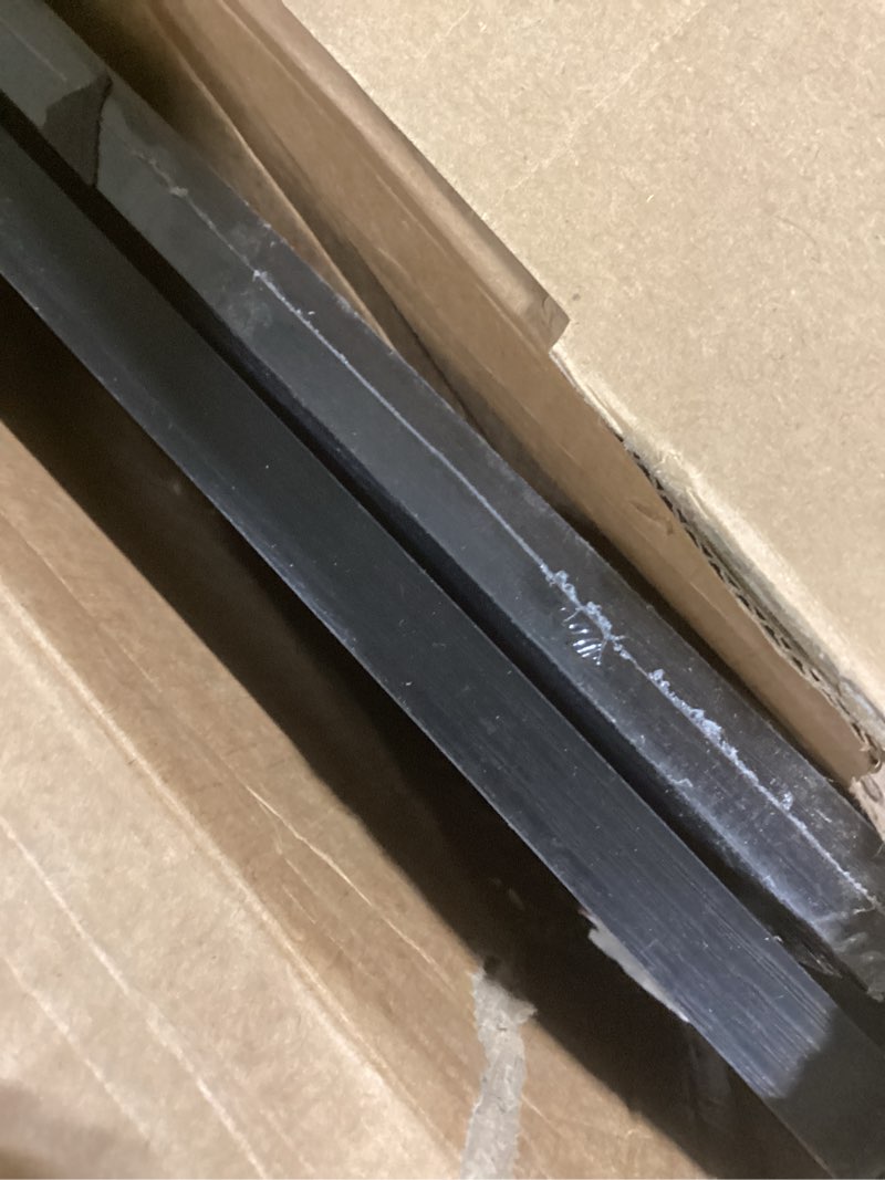 Condition photo showing Good Condition for Heimlove Black Deep Floating Shelves for Wall, 48W x 12D Wood Wall Shelves Set of 2, Wide Floating Bookshelf for Living Room, Kitchen, Office, Bedroom and Decor Storage, with Metal Bracket - Black 48Wx12Dx5.8H, Set of 2 Black With Metal Bracket