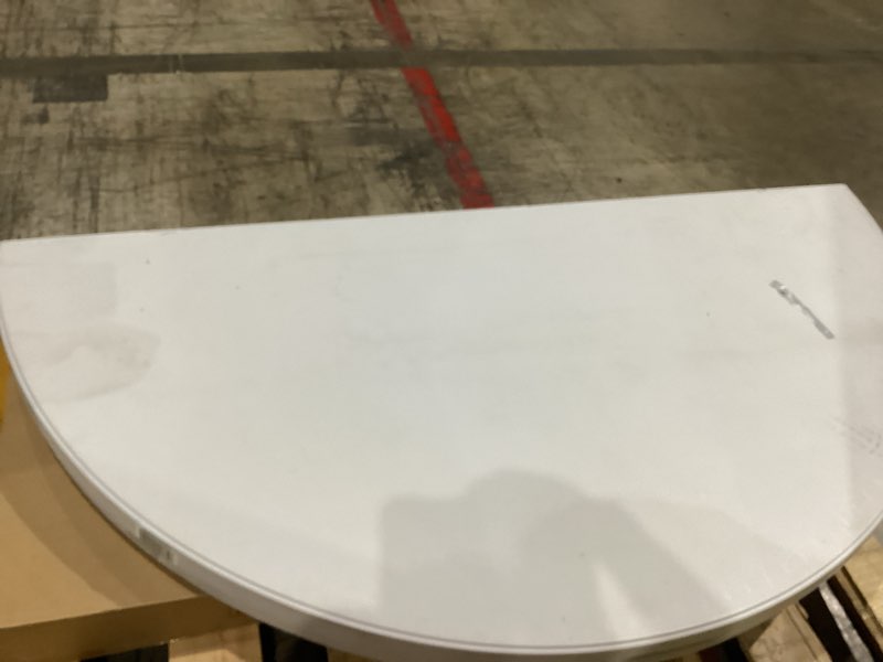 Condition photo showing Good Condition for flash furniture stonewall 6' round plastic folding event table with carrying handle, bi-fold portable banquet table for indoor/outdoor events, white