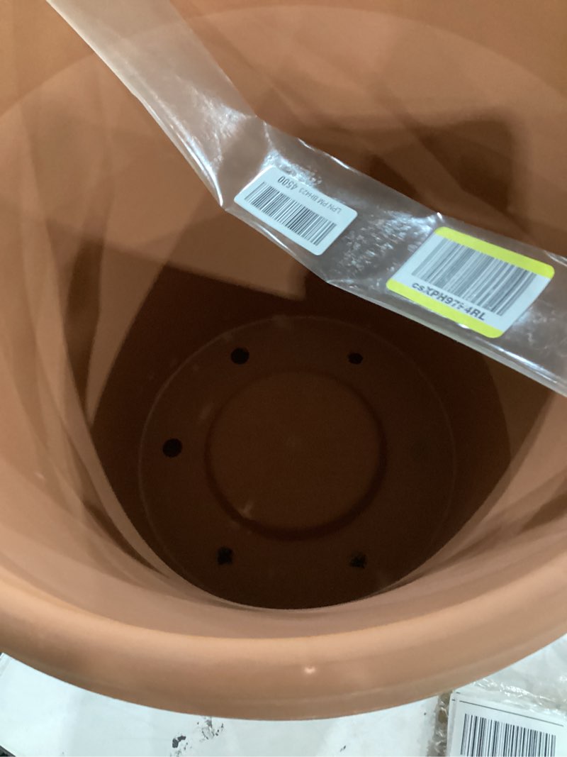 Condition photo showing Good Condition for bloem terra pot planter: 20" - terra cotta - durable resin pot, for indoor and outdoor use, gardening, 13.5 gallon capacity, saucer sold separately terra cotta 20"