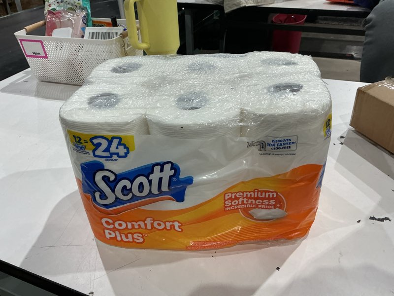 Condition photo showing Good Condition for scott comfortplus toilet paper, 12 triple rolls, 231 sheets per roll, septic-safe, 1-ply toilet tissue triple 231 sheets (pack of 12)