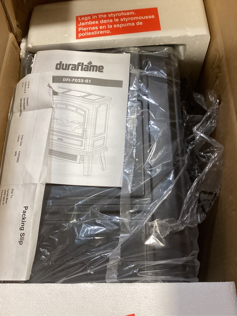 Condition photo showing Good Condition for duraflame® Infrared Quartz Electric Fireplace Stove Heater, Black