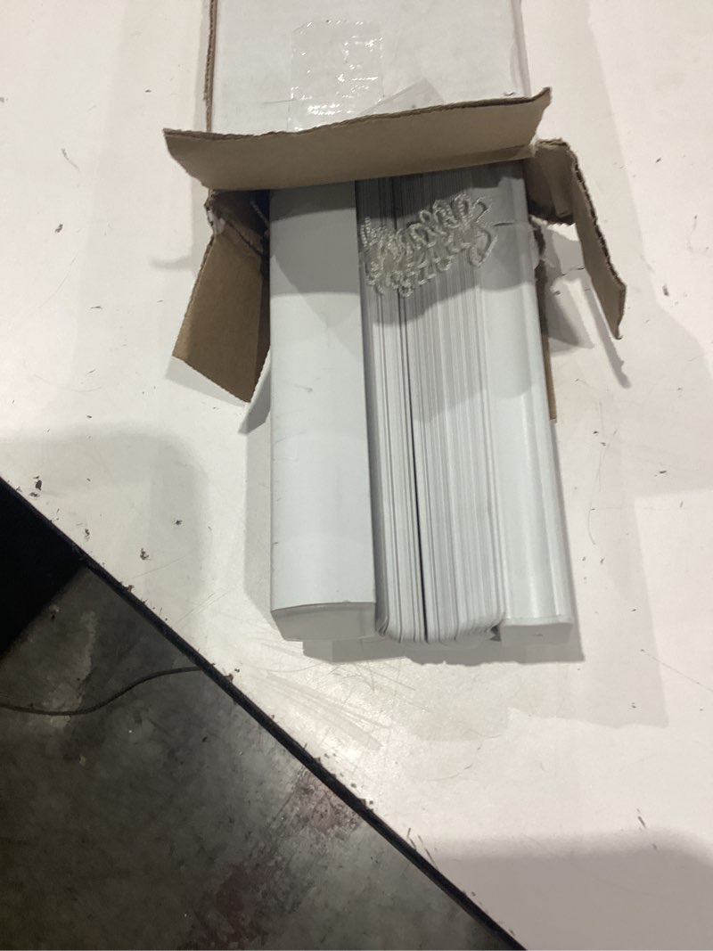 Condition photo showing Good Condition for project source light filtering 1-in slat width 48-in x 64-in cordless white vinyl light filtering mini-blinds
