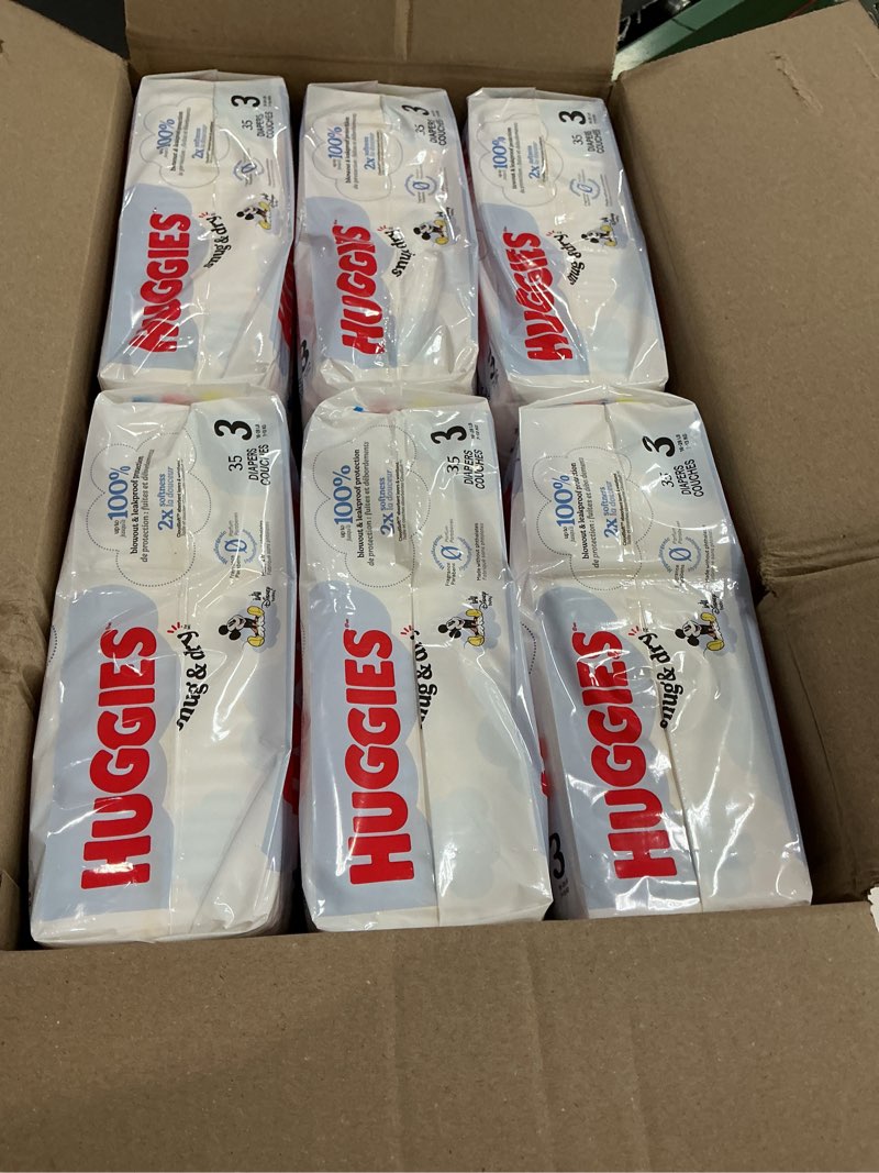 Condition photo showing New/Like New for huggies snug & dry diapers size 3, 210 count size 3 210