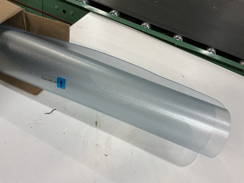 Condition photo showing As Is for Area Floor Mat for Home, 6'×9' Large Transparent No Slip Waterproof Vinyl Area Rug, Spill Resistant Hard Floor Protector Cover for Bedroom, Easy Clean Splat Mat for Under High Chair Transparent 6' x 9' (Rectangular)