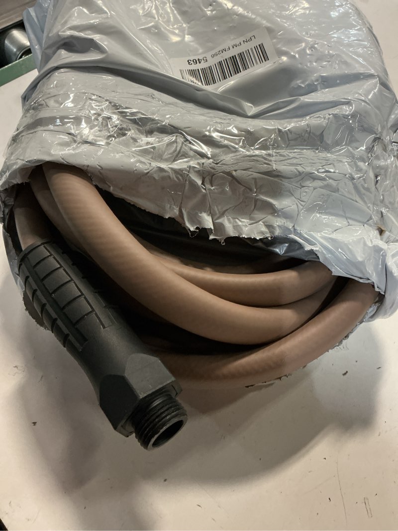 Condition photo showing New/Like New for flexzilla colors swivelgrip garden hose 5/8 in. x 25 ft., lightweight all-weather water hose, durable and flexible, leak-free connections, brown mulch 25ft brown mulch