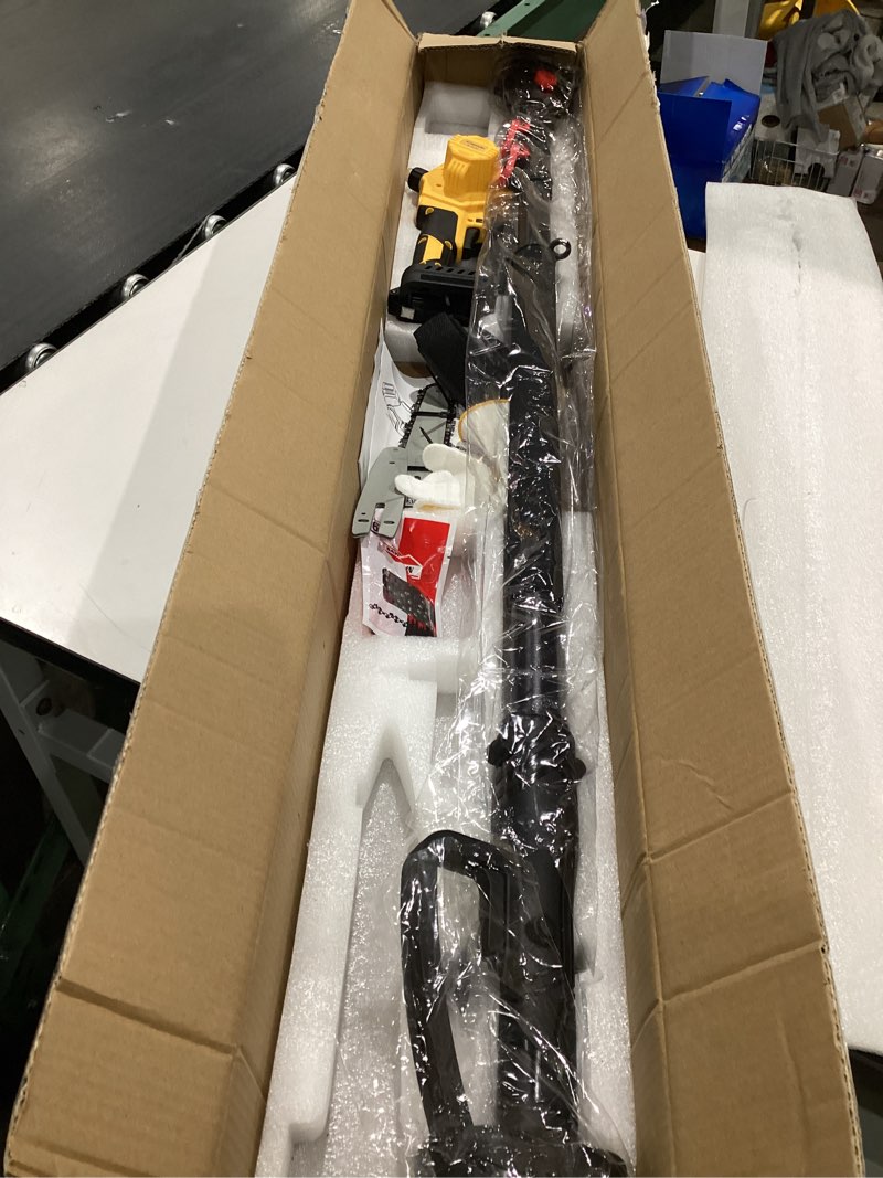 Condition photo showing Good Condition for 2-in-1 cordless chain saw with extension pole, 6'' mini chainsaw for tree branches, electric handheld chain saw, pole saws for tree trimming