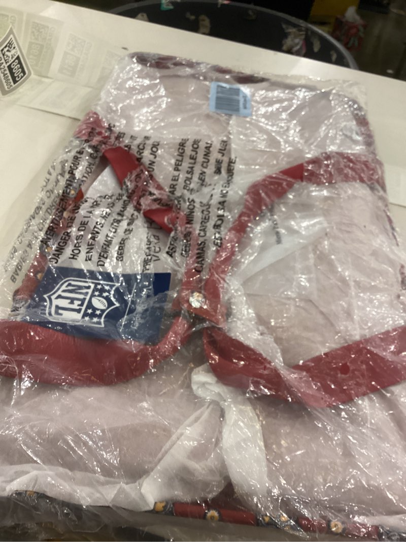 Condition photo showing New/Like New for womens Recycled Lighten Up Reactive Large Car Tote One Size Maroon Red/Yellow Bandana With Arizona Cardinals