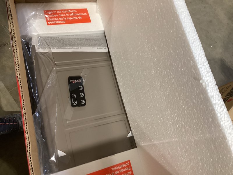 Condition photo showing As Is for Duraflame infrared Quartz electric stove heater French Gray