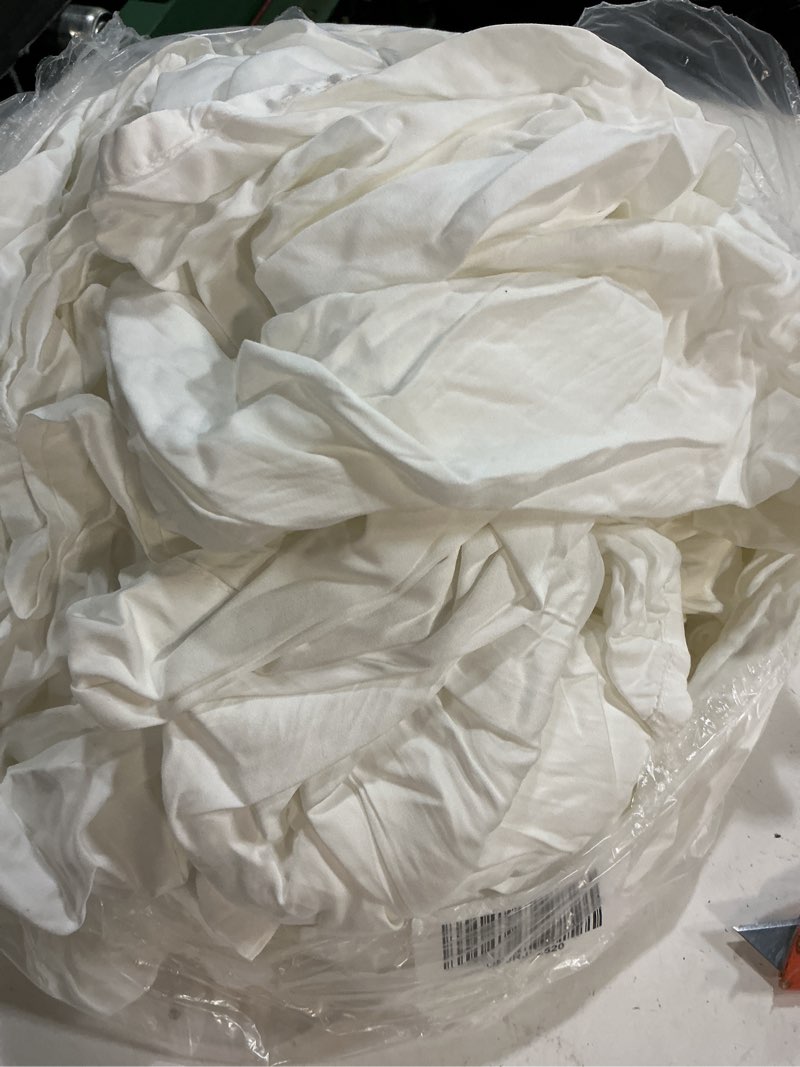 Condition photo showing As Is for bamboo deluxe bedding bundle, king, white