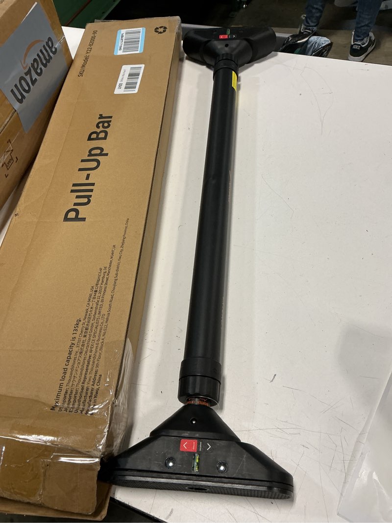 Condition photo showing New/Like New for sportneer pull up bar: strength training chin up bar no screws - adjustable 29.5''-37''(75-94cm) width locking mechanism pull up bar for doorway - max load 440lbs for home gym upper body workout, non-slip