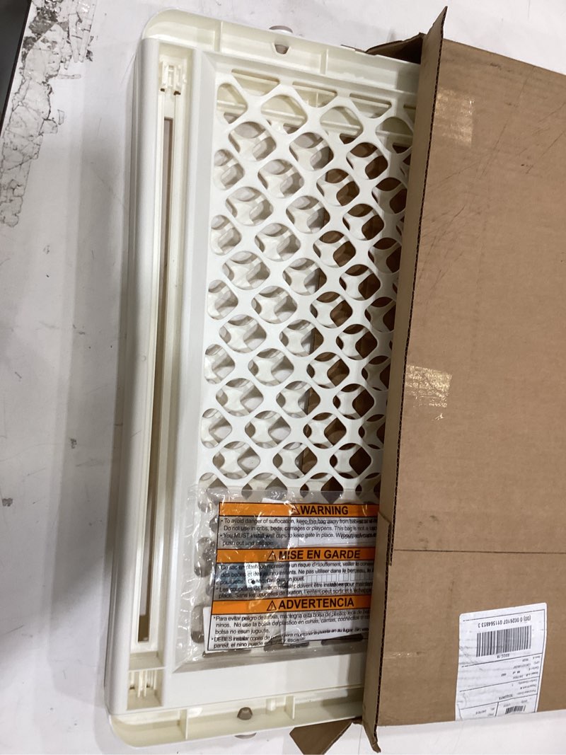 Condition photo showing Good Condition for toddleroo by north states 42” wide supergate ergo baby gate, made in usa: for doorways or stairways. includes wall cups. pressure or hardware mount. 26” - 42” wide (26" tall, ivory) (b0065adp4c)