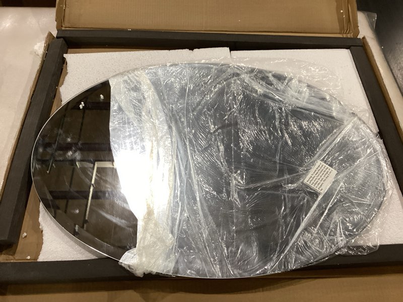 Condition photo showing New/Like New for AUYHM Beveled Bathroom Mirror,Frameless Mirror,20x28 Oval Bathroom Mirrors,Bathroom Mirrors for Over