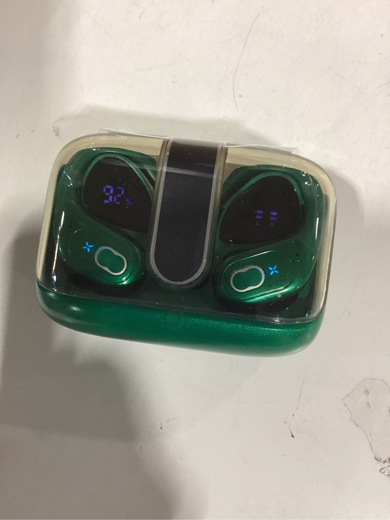 Condition photo showing Good Condition for Similar product greenWireless Earbuds 75hrs Bluetooth 5.4 Headphone Sport, 2025 Bluetooth Earbuds Stereo Deep Bass Over Ear Bud with Earhooks, ENC Noise Cancelling Mic, IPX7 Waterproof Earphone for Workout/Running Black