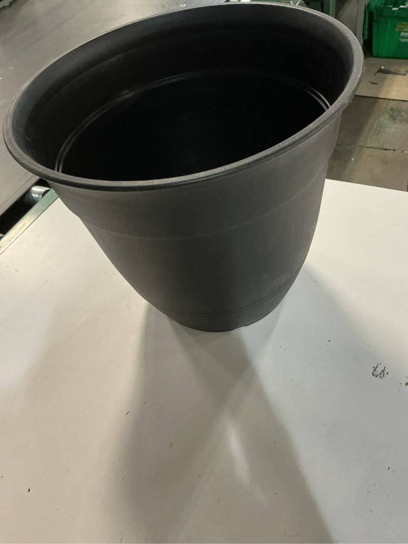 Condition photo showing As Is for style selections planter black 15.2in x15.2in