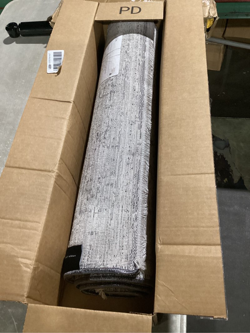 Condition photo showing Good Condition for loloi amber lewis alie collection ale-05 charcoal/beige 2'-3" x 3'-10", .13" pile height, accent rug charcoal / beige 2' x 3' (rectangular)