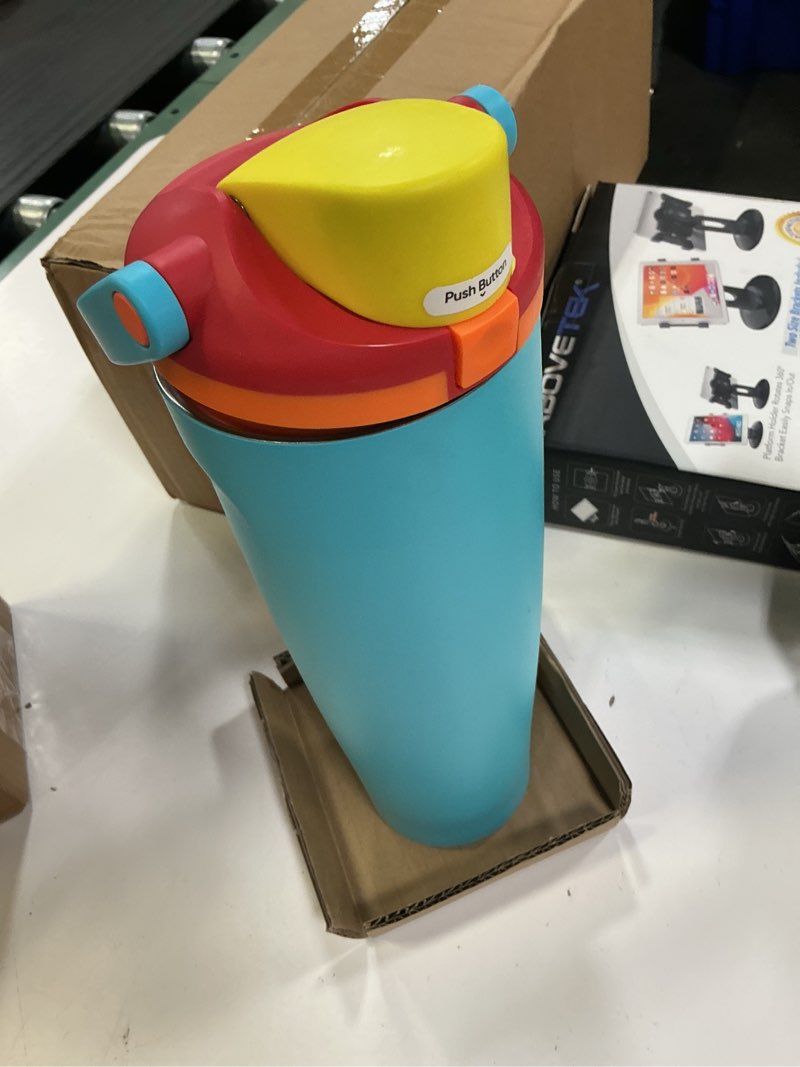 Condition photo showing New/Like New for owala freesip sway insulated stainless steel water bottle with two-way spout, built-in straw and bucket handle, made for travel, school, and sports, 40oz, bpa free, leak proof, summer sweetness summer sweetness 40 ounces