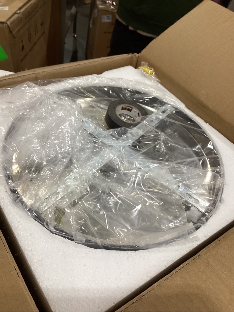 Condition photo showing New/Like New for LEONTYNE 12 Inch Mini Chandelier LED Crystal Ceiling Light 2 Layers Flush Mount Ceiling Light Modern Chandeliers Lighting for Bedroom Hallway Staircase Kitchen Bathroom (6000K Cool White) Round-Cool