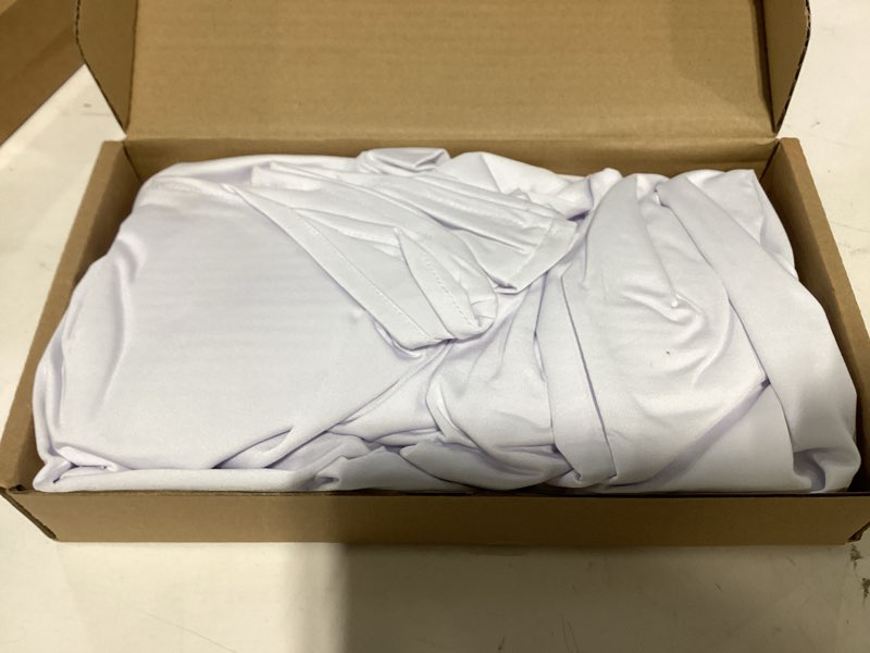 Condition photo showing Good Condition for hemmotop white arch backdrop cover (no arch backdrop stand), 6 ft spandex stretchy 2-sided arch stand covers, ideal for wedding, baby shower, ceremony party decoration, ballloon arches 6x2.6 ft (hxw) white