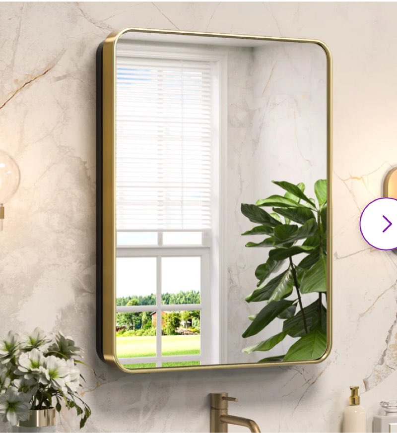 gervon rectangle recessed or surface medicine cabinet with shelves and mirror