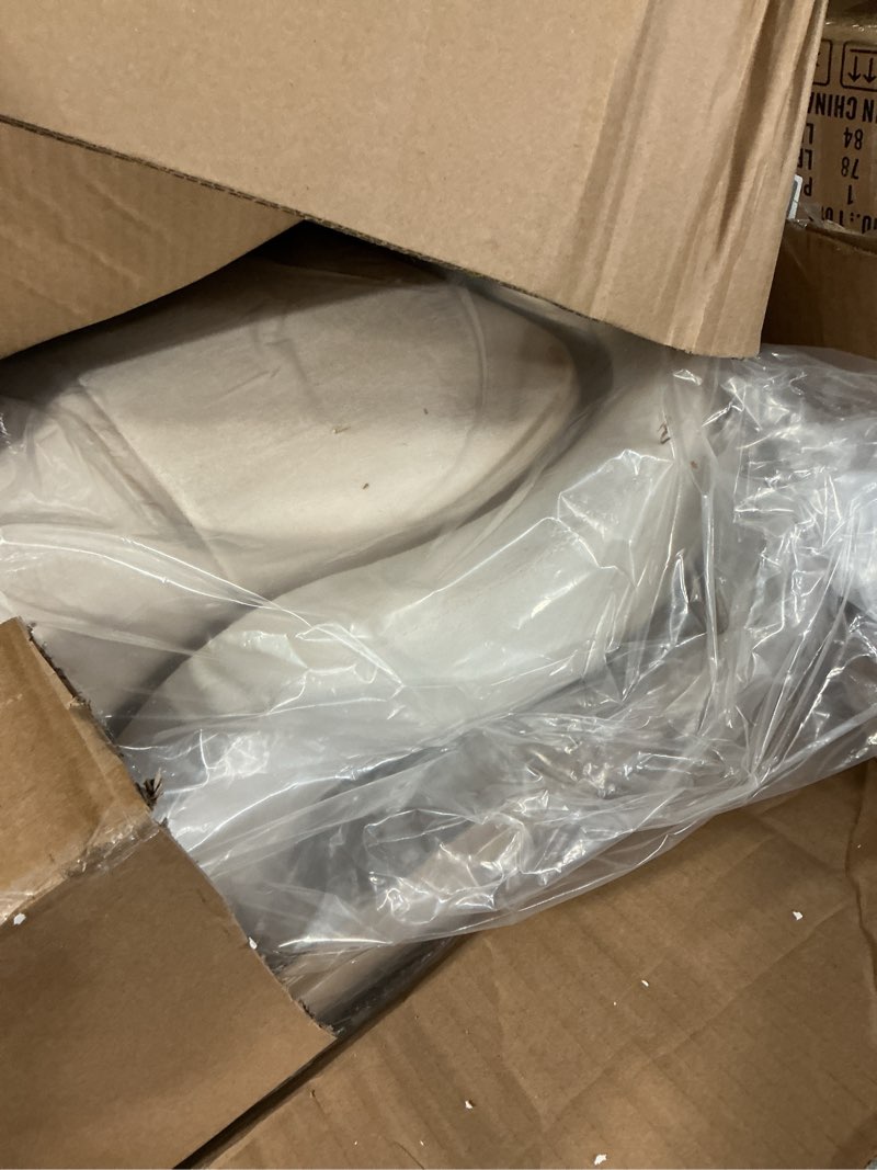 Condition photo showing Good Condition for (incomplete)full upholstered led bed frame with 2 storage drawers and adjustable chic double wavy headboard, velvet princess platform bed with charing station, solid wood slats support,no box spring needed,beige beige full