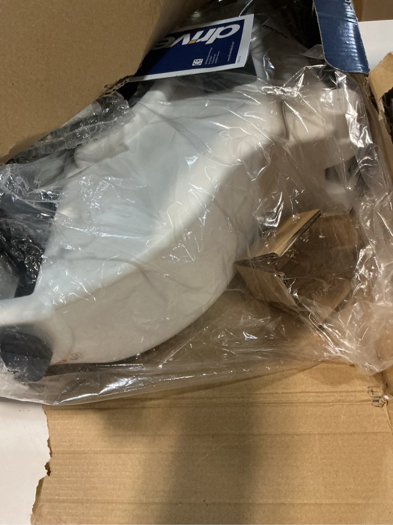 Condition photo showing Good Condition for drive medical 2-in-1 raised toilet seat with removable padded arms - elevated bathroom safety support - secure locking attachment - easy height assistance - durable construction, standard toilets