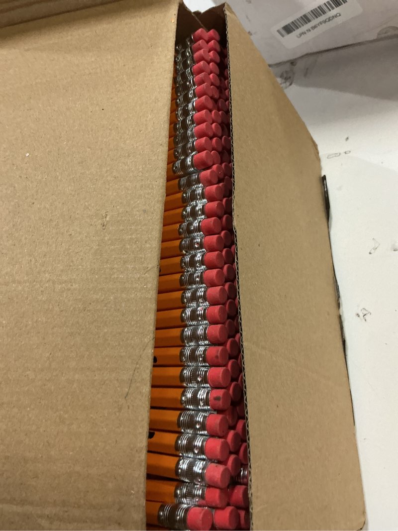 Condition photo showing Good Condition for s & e teacher's edition 600pcs 4'' golf pencils pre-sharpened, break-resistant lead no. 2 half pencils with eraser tops, 2 hb pencil, back to school, 600/box.
