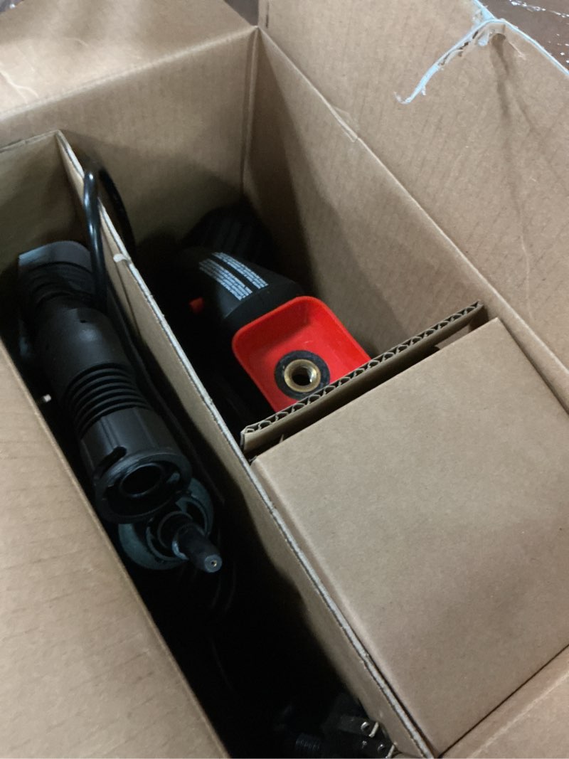 Condition photo showing As Is for 7-in-1 portable corded handheld steamer with 7 muli-surface cleaning tools, steam control, chemical free cleaner, black