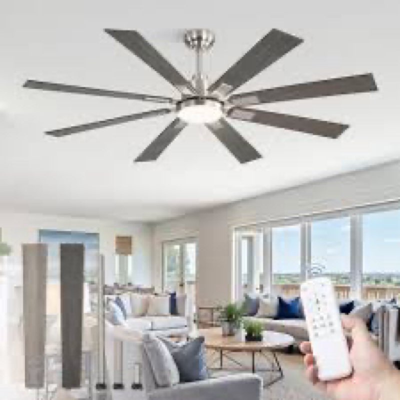 ZMISHIBO 65 Inch Ceiling Fans with Lights and Remote, Bronze Large Ceiling Fan with 3000-6000K Dimma