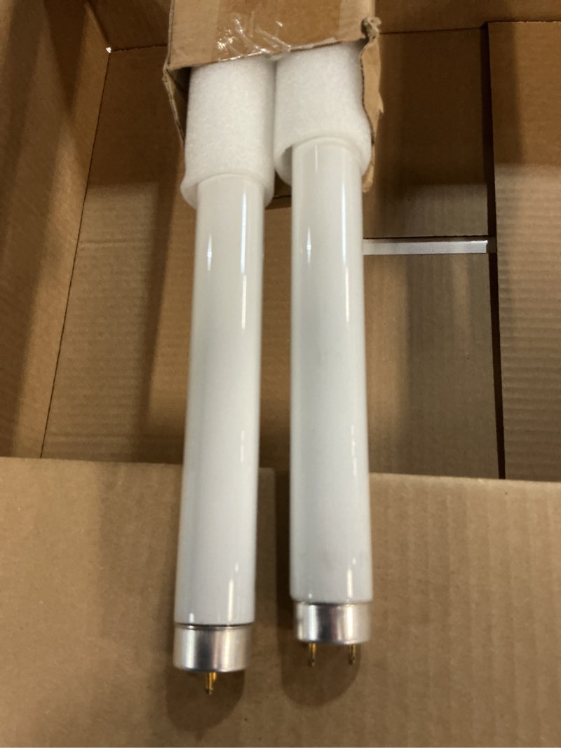 Condition photo showing Good Condition for 18 inch f15t8/cw fluorescent light bulb, 4100k cool white, t8 15 watts fluorescent bulb, replacement tube for counter and cabinet fixture, g13 base - 2 pack