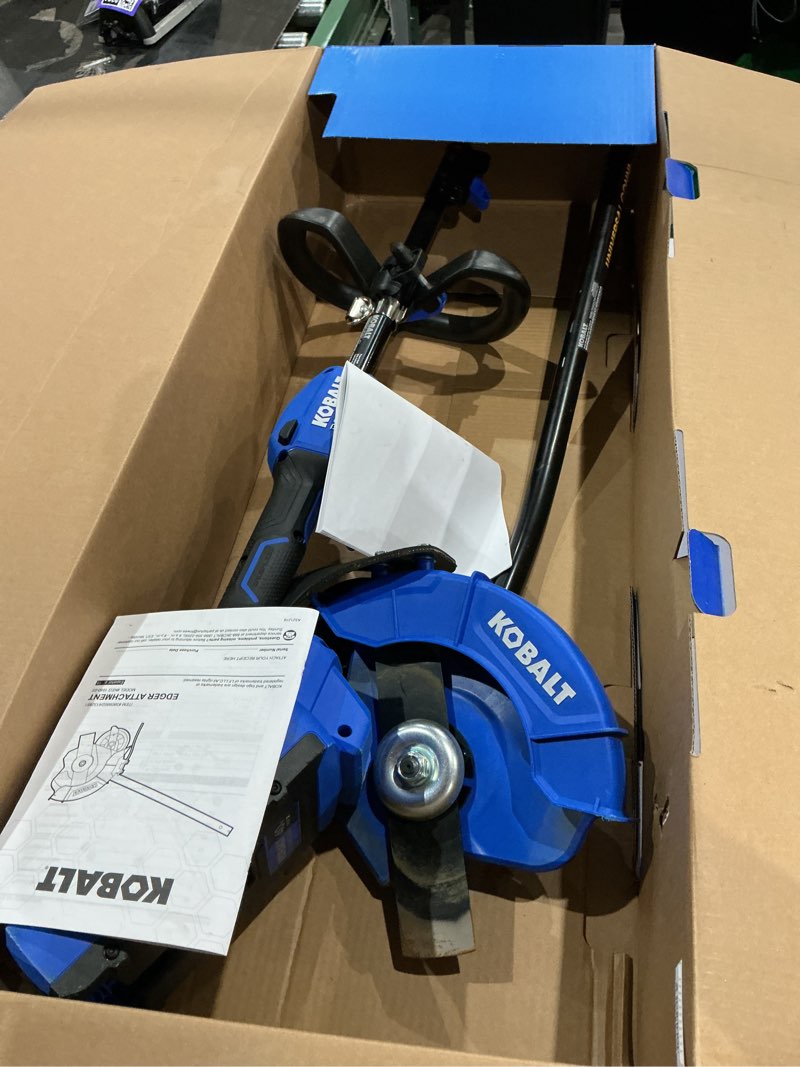 Condition photo showing As Is for kobalt 40-volt 9-in handheld battery lawn edger (battery not included)