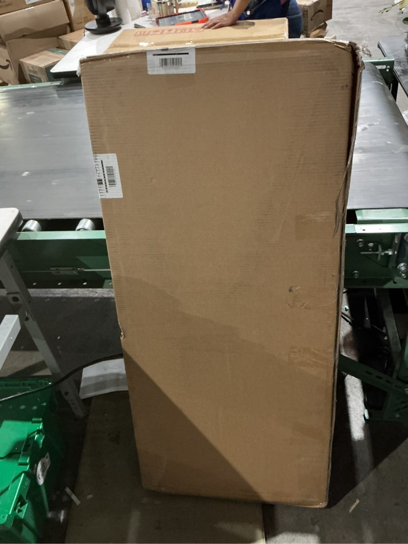 Condition photo showing New/Like New for (black)garvee portable folding table with pu leather surface sturdy metal frame anti slip feet no