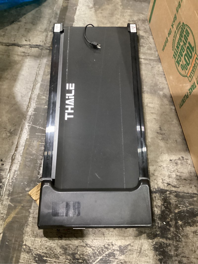 Condition photo showing As Is for thaile walking pad, under desk treadmill 330 lbs capacity, 3 in 1 portable treadmills for home, office with led display, 2.5 hp mini treadmill for small spaces