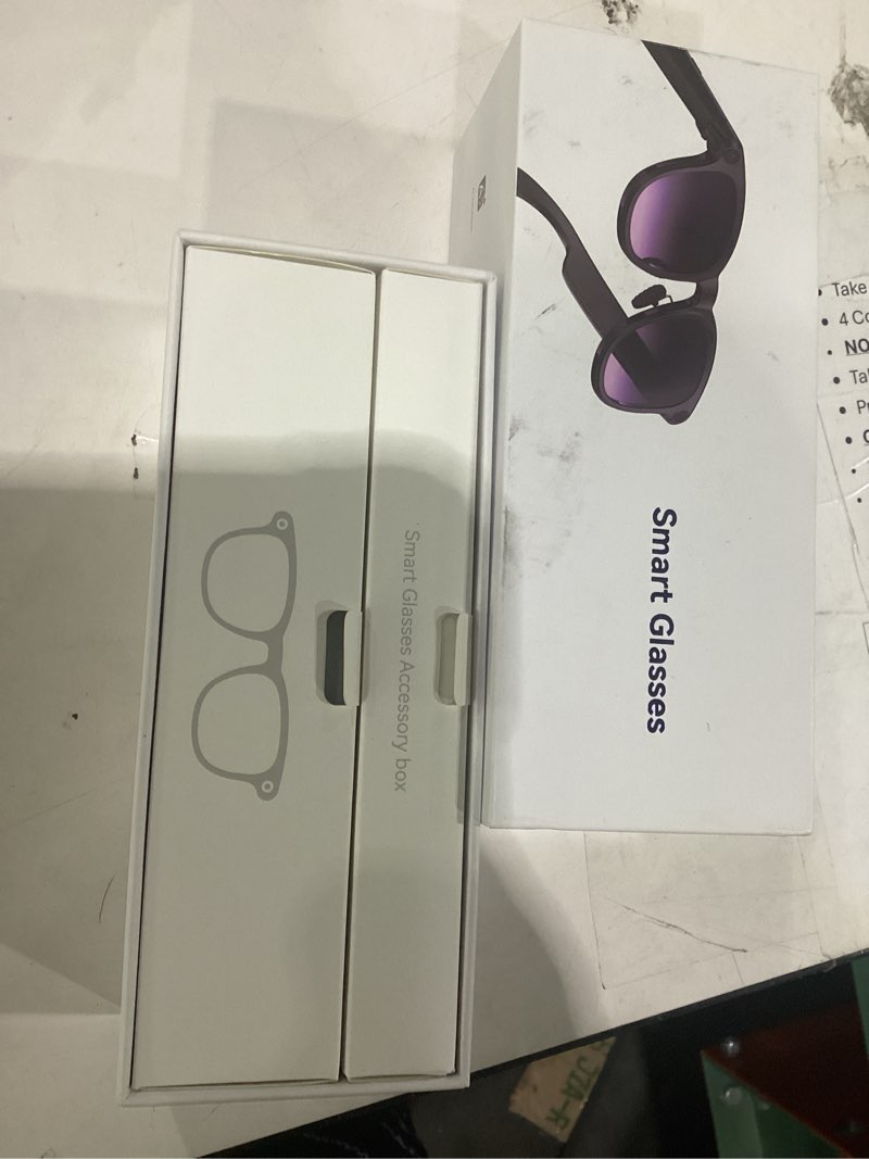 Condition photo showing Good Condition for ai smart glasses with camera, 8mp camera glasses for life vlog travel work, 4k video recording sunglasses for women men, real-time translation, voice assistant, hands-free calls,open-ear audio, 3 lens