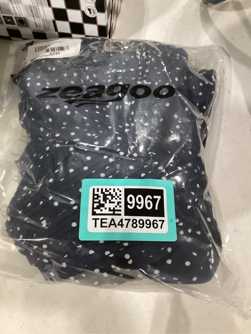 Condition photo showing New/Like New for polka dot skirtzeagoo women's midi skirts high waisted pleated a-line swing skirts summer long skirts with pockets 02-coffee medium