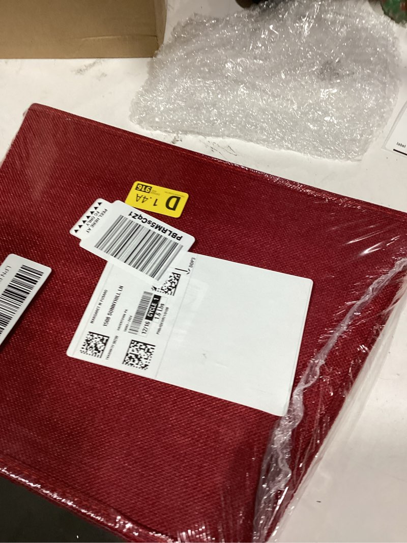 Condition photo showing Good Condition for PRANDOM Larger Collapsible Storage Box with Lid [1-Pack] Fabric Decorative Storage Bin Cube Organizer Container Basket with Cover Handles for Bedroom Closet Living Room Gray 17.7x11.8x11.8 Inch Gray Large(1-Pack)