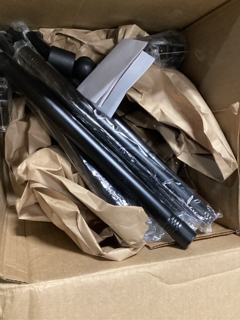 Condition photo showing As Is for Anndason 1 Inch Bay Window Curtain Rods Corner Curtain Rods Set 30-76 Inch Center Rod for Windows 16-40 Inch Side Rods,Curtain Rods Set (Black) Black 30-76" (3 sided)