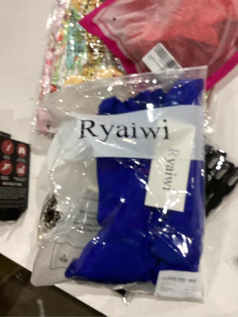 Condition photo showing New/Like New for Slim Fit Women Short Sleeve Shirt Crew Neck Fitted Tight Tee Shirt Basic Ribbed Knit Top Going Out Workout Outfits Large Royal Blue