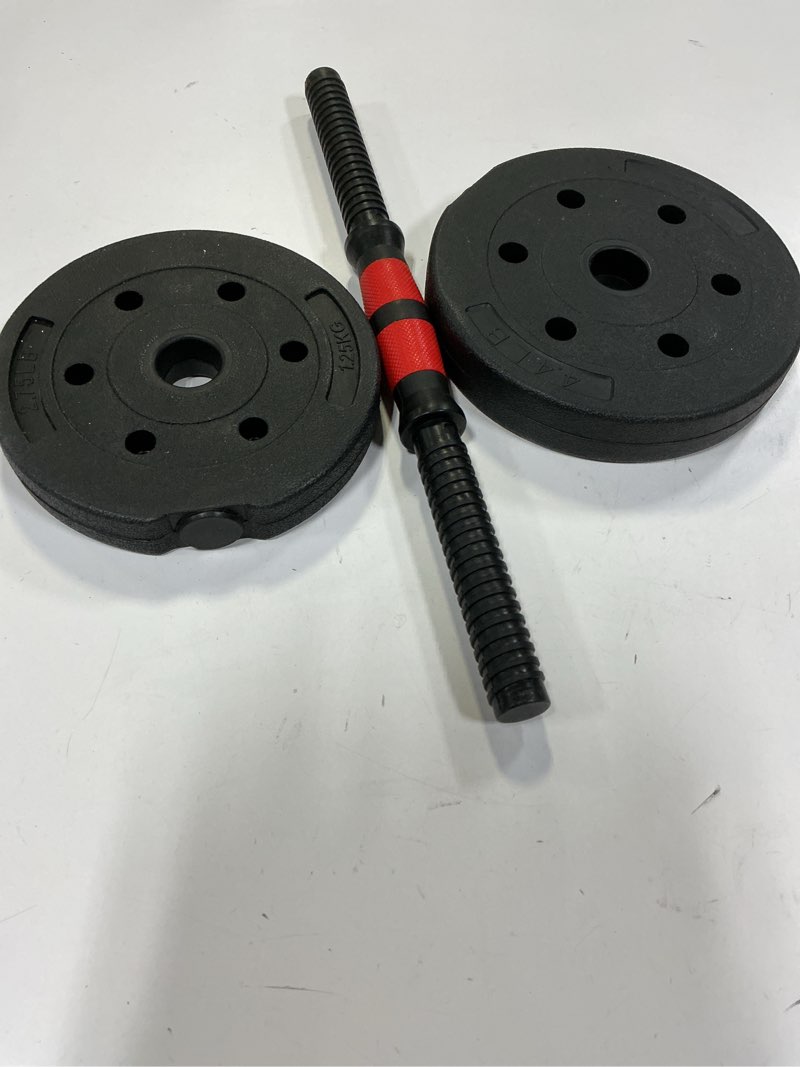 Condition photo showing Good Condition for 8 pcs)ADJUSTABLE DUMBBELL SET FOR HOME GYM BLACK