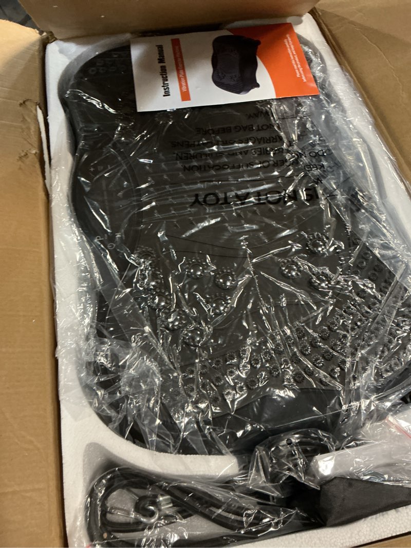 Condition photo showing New/Like New for vibration plate exercise machine, 130 levels full body workout vibrating plate for lymphatic drainage weight loss, 450 lbs capacity shake platform with resistance bands bluetooth for women men