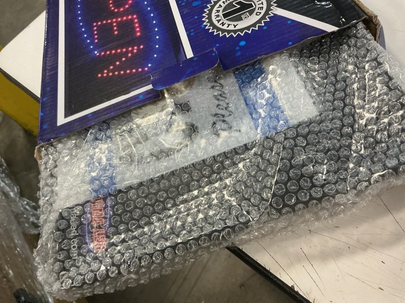 Condition photo showing Good Condition for ultima led neon open sign for business: horizontal led sign with flashing mode for stores - includes business hours and open & closed signs model 2 17" x 10"